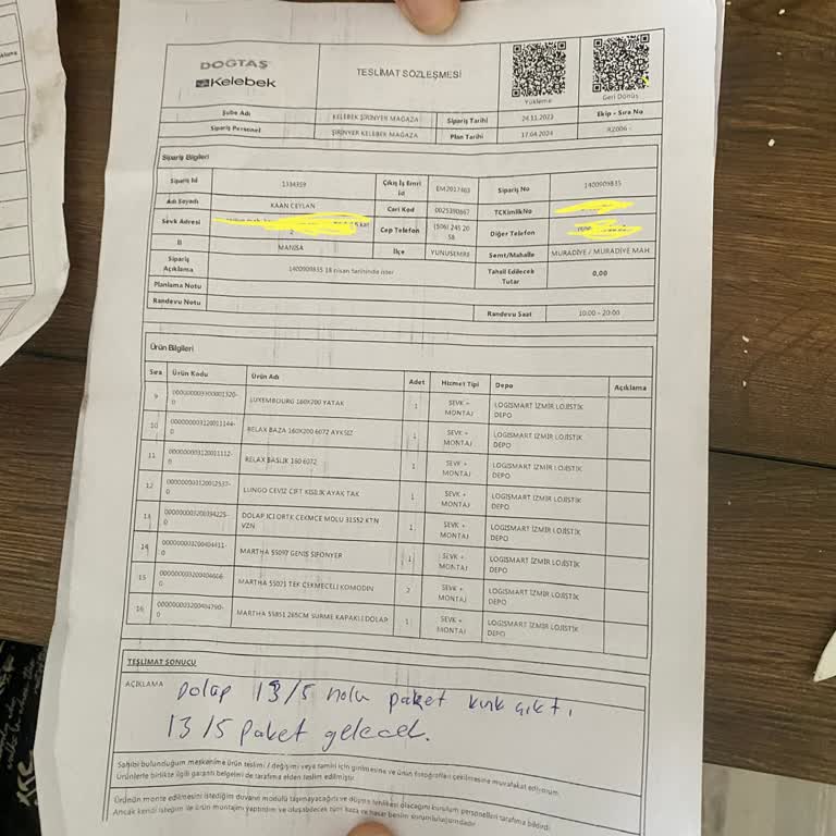 Kelebek Mobilya Kelebek Dolabımı Kırık Getirdi