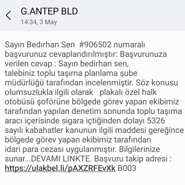 Gaziantep Büyükşehir Belediyesi Gaziantep S-10 Sarı Otobüsleri