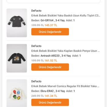 DeFacto Ürün Kalitesi Çok Kötü