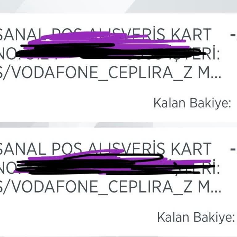 Vodafone İki Kez Para Çekmiş Kartımdan