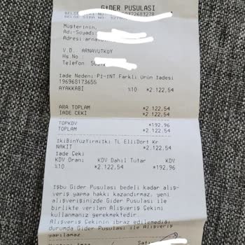 In Street İade Sürecinde Çek Verip Müşterileri Mağdur Ediyor