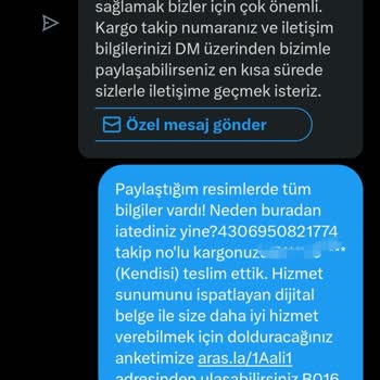 Aras Kargo Ve Sözde Destek Hattı