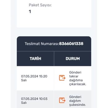 Aras Kargo Kargo Durmadan Teslimatta Gösteriyor Ve Durmadan Şubeye Geri Dönüyor