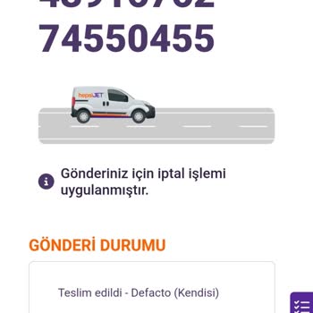 Hepsijet Kargocusu Evime Gelmeden İptal Talebi Oluşturdu