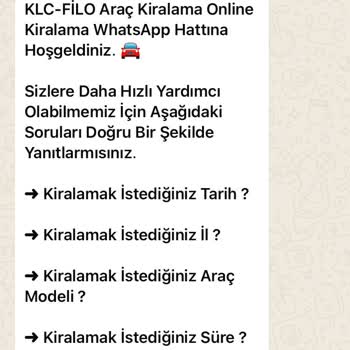 Klc Filo Araç Kiralama Teminat Talebi