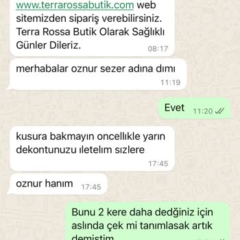 Terra Rossa Butik 1.5 Aydır Ücret İademi Yapmıyor