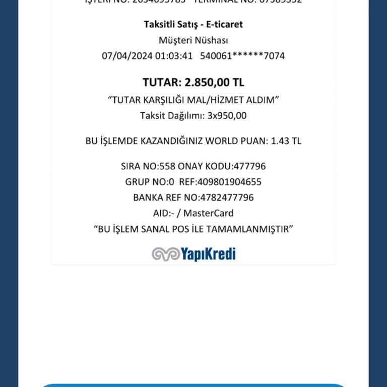 Para İadesi Decathlon.