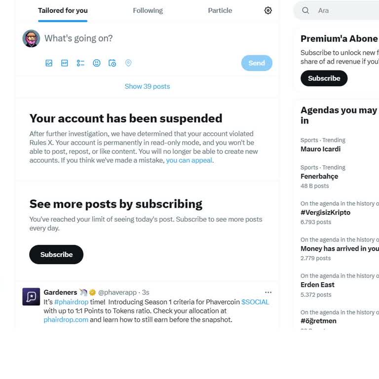 Permanently Banned on Twitter