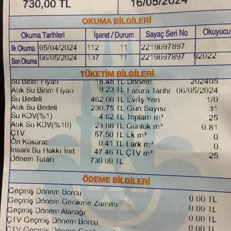 İSKİ Artan Su Bedeli