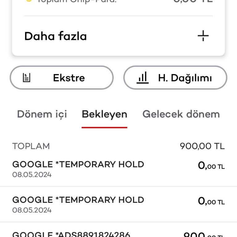 Akbank Temporary Hold Google