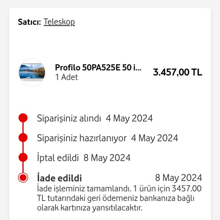 Teleskop Dijital Teknoloji Hizmetleri Teleskop Firmasi Ürün İptali