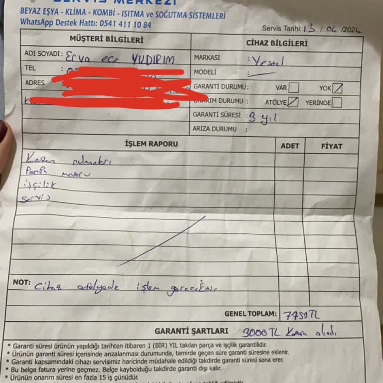 Fabrika Servis Merkezi Tarafından Yaşadığım Mağduriyet