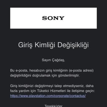 Sony Eurasia Sony Ps 5 Hesabım Çalındı