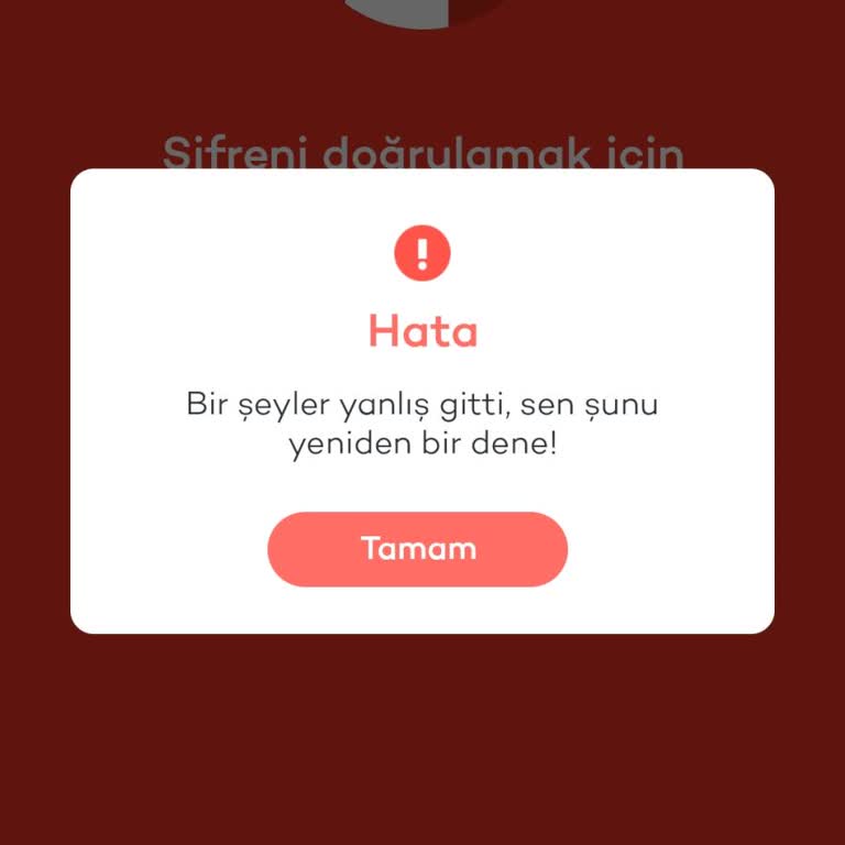 Tosla Uygulamaya Girerken Kullanacağın Şifreyi Belirleme Hatası