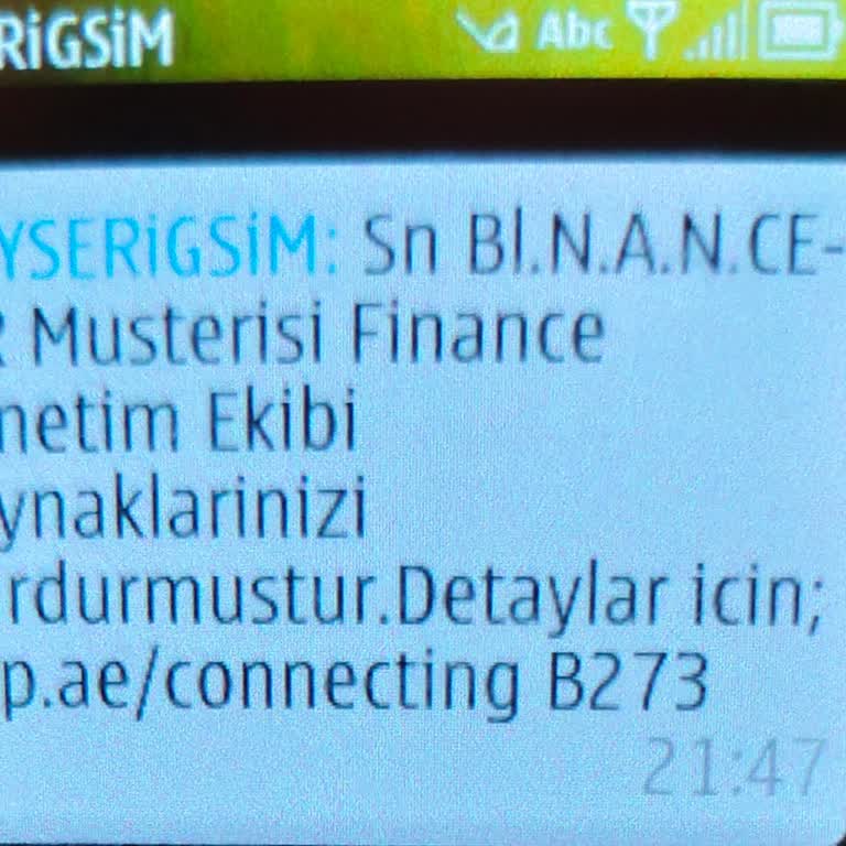 Binance Müşterisi Olmayana Atılan Mesaj