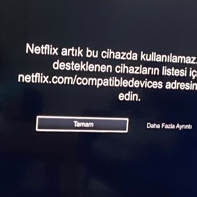 Samsung Smart TV'de Netflix Erişim Sorunu - Destek Talebi