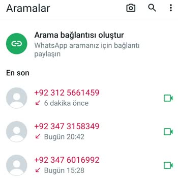 WhatsApp Yabancı Numara