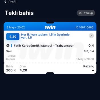 1win Yaptığım Kupon Doğru Olmasına Rağmen Yenilgi Diyor