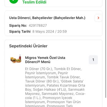 Migros Yemek Usta Dönerci Mağduriyeti Müşteriyi Mağdur Ediyorlar
