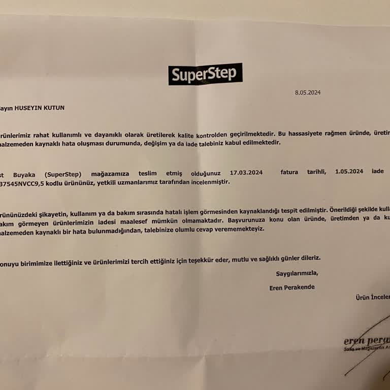 SuperStep Ürünün Arkasında Durmuyor