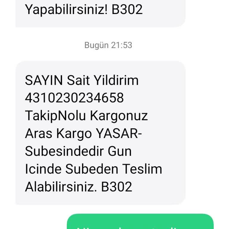 Aras Kargo Yabancılarla İş Yapmayın Milleti Mağdur Etmeyin