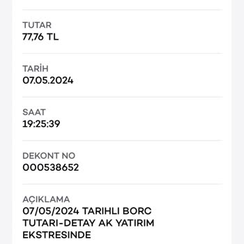 Ak Yatırım Borç Alacak İşlemleri Adı Altında Para Çekmesi