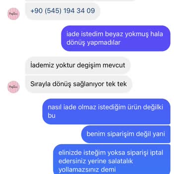 Pepino Butik Yanlış Ürün Ve İade Sorunuyla Karşılaştım!