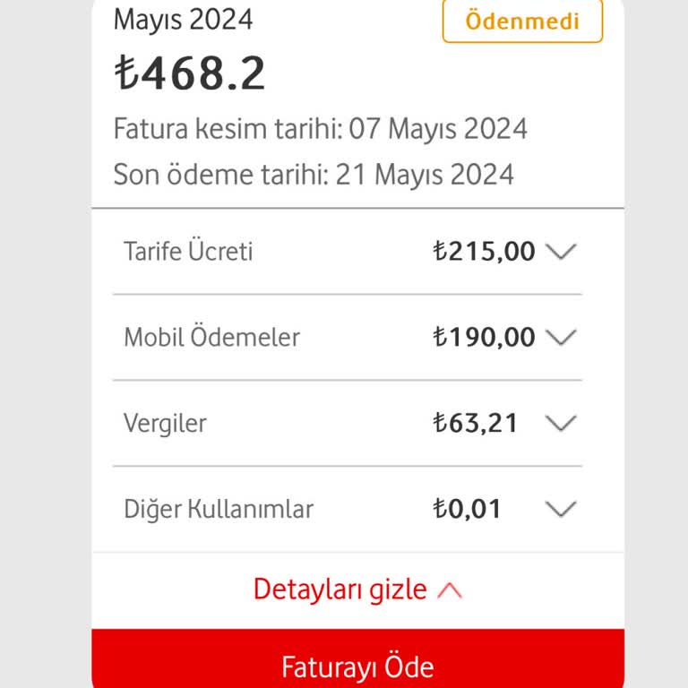 Vodafone Mobil Ödeme Sorunu
