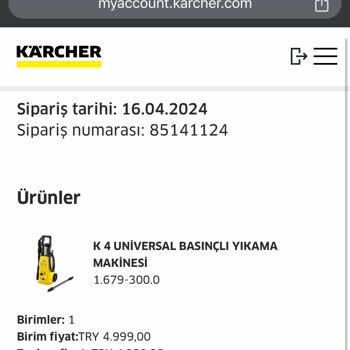 Karcher Ürünleri Göndermiyor, Para İadesi Yapmıyor