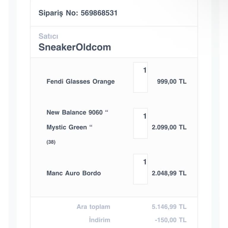 Sneakersoldcom Ücret İadesi Ve Sipariş İptali İstiyorum