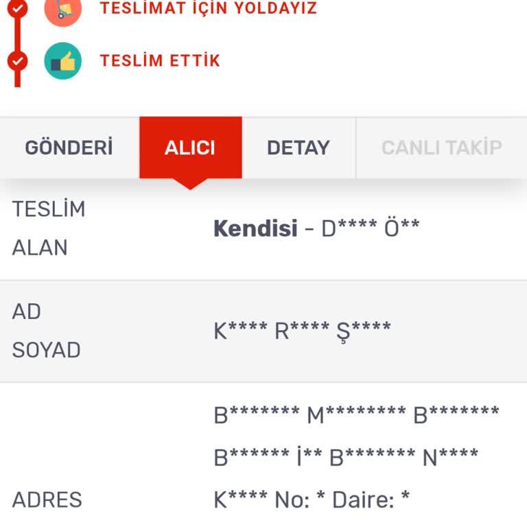 D&R Kargomu Başkasına Teslim Etmiş