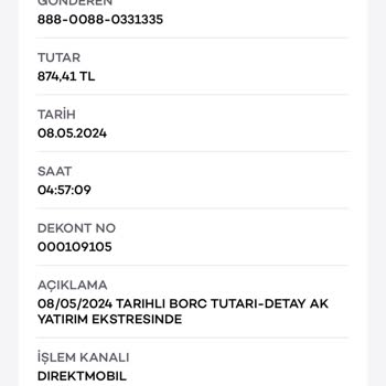 Ak Yatırım Alacak İşlemleri