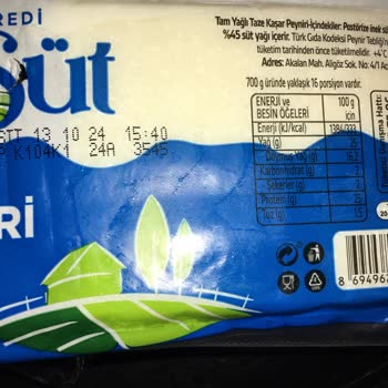 Tarım Kredi Tedarik ve Üretim Tarsüt Kaşar Peyniri Küf