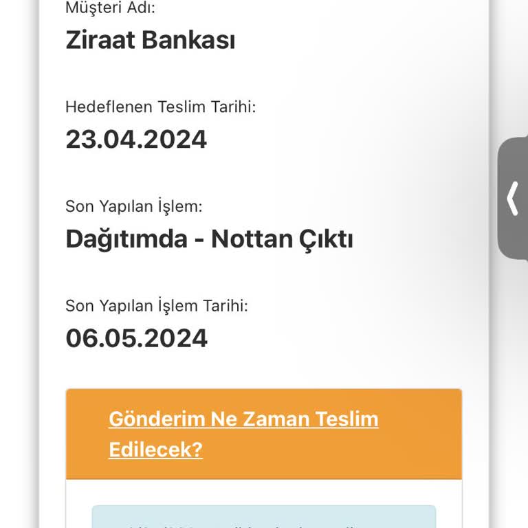AGT Kurye Teslim Edilemeyen Kart