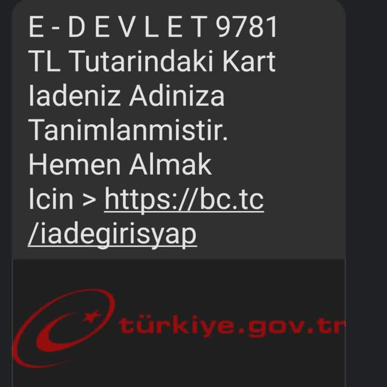 Devlet Kurumları Ve STK'lar Adıyla Dolandırıcılık Aidat İade Linki SMS