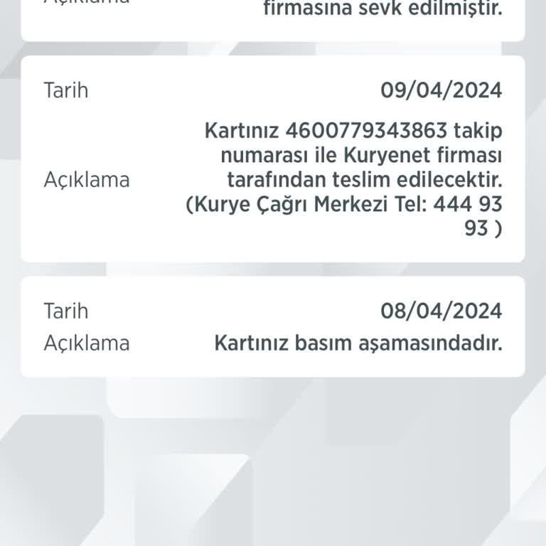 Kuryenet Ziraat Banka Kartı 1 Aydır Teslim Edilmiyor