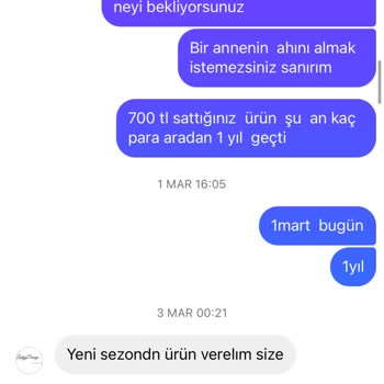 Ladyy Design (Instagram) Bebek Ürünleri Siparişi Ve İade Sürecinde Yaşanan Mağduriyet