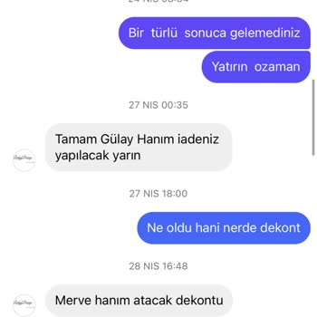 Ladyy Design (Instagram) Bebek Ürünleri Siparişi Ve İade Sürecinde Yaşanan Mağduriyet