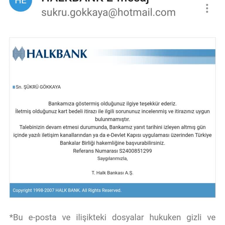 Halkbank Kullanılmayan Kredi Kart Aidatı İptali
