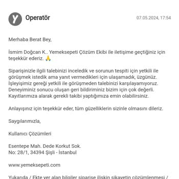 Yemek Sepeti Teslim Edilmeyen Ürünü Teslim Edildi Gösterdi Paramı Aldı