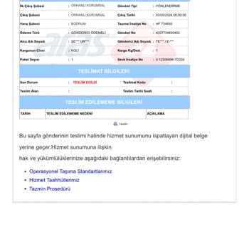 Aras Kargo Bodrum Şubesi Kargomu Getir