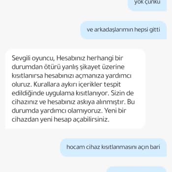Weplay Sebepsiz Cihaz Kısıtlanması
