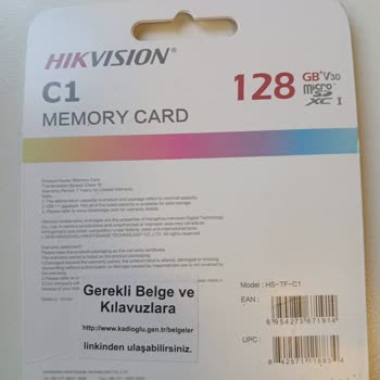 Hikvision Türkiye Hikvision 128 GB SD Kart Çalışmıyor/ Tedarikçi Firma İlgilenmedi