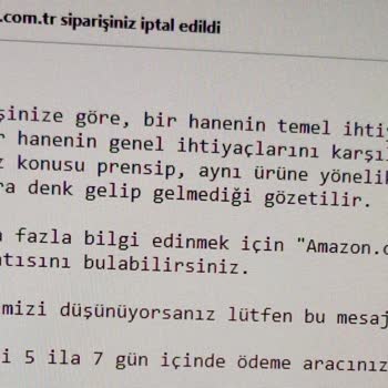 Amazon Sipariş İptali Durumu