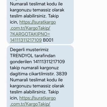 Sürat Kargo'nun Bulunduğum İlçeye Dagıtım Yapmaması!