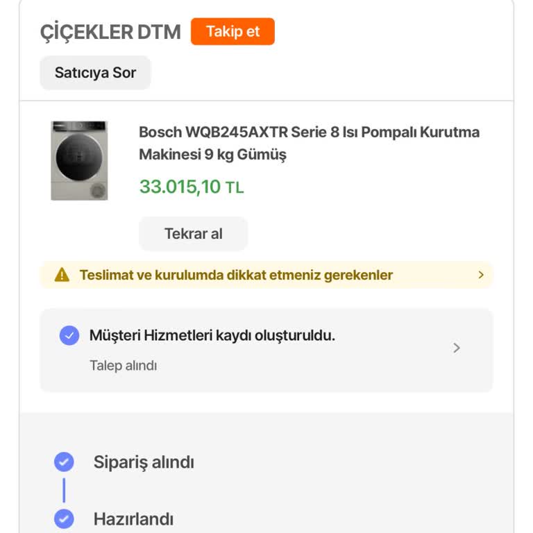 Hepsiburada Satıcı Kaynaklı Sipariş İptali
