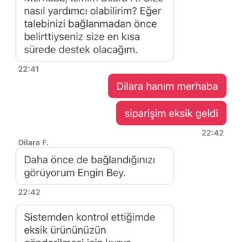 Yemek Sepeti Siparişimi Eksik Getirdi.