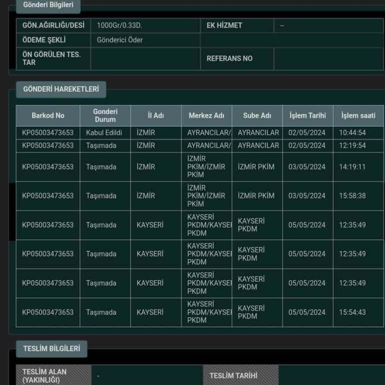 PTT Kargoda Değişen Bir Şey Yok