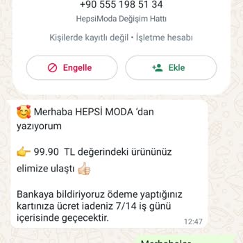 Hepsimoda İademi Yatırmıyor!