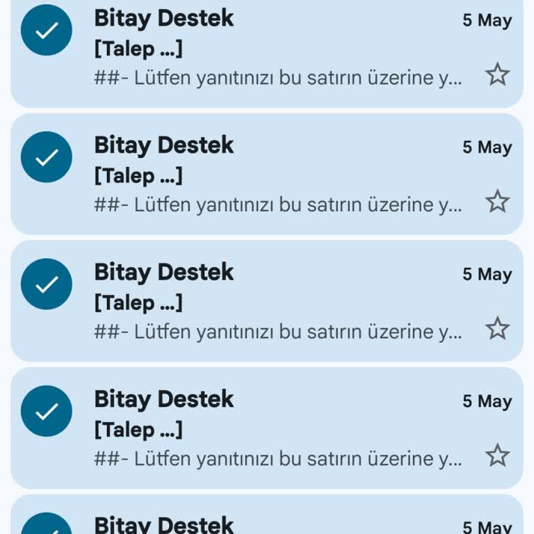 Bitay Müşteri Temsilcisi Arama Gmail Cevap Yok Çözüm Yok